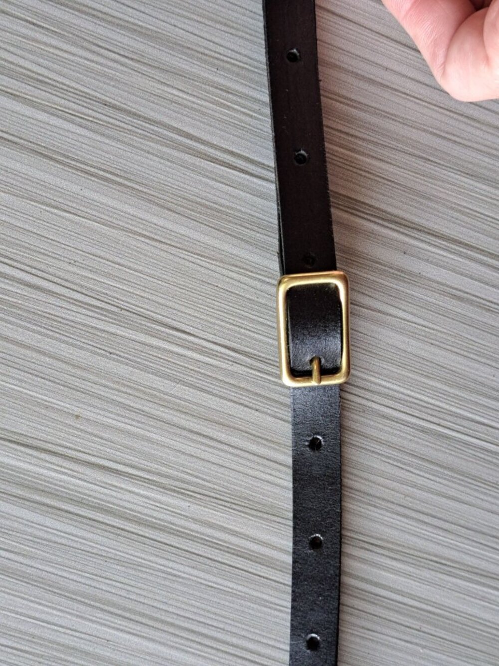 Howl + Hide Alice Crossbody Bag 2-In-1 Full Grain Leather Brass Black 8"x6"x3" - Picture 6 of 16
